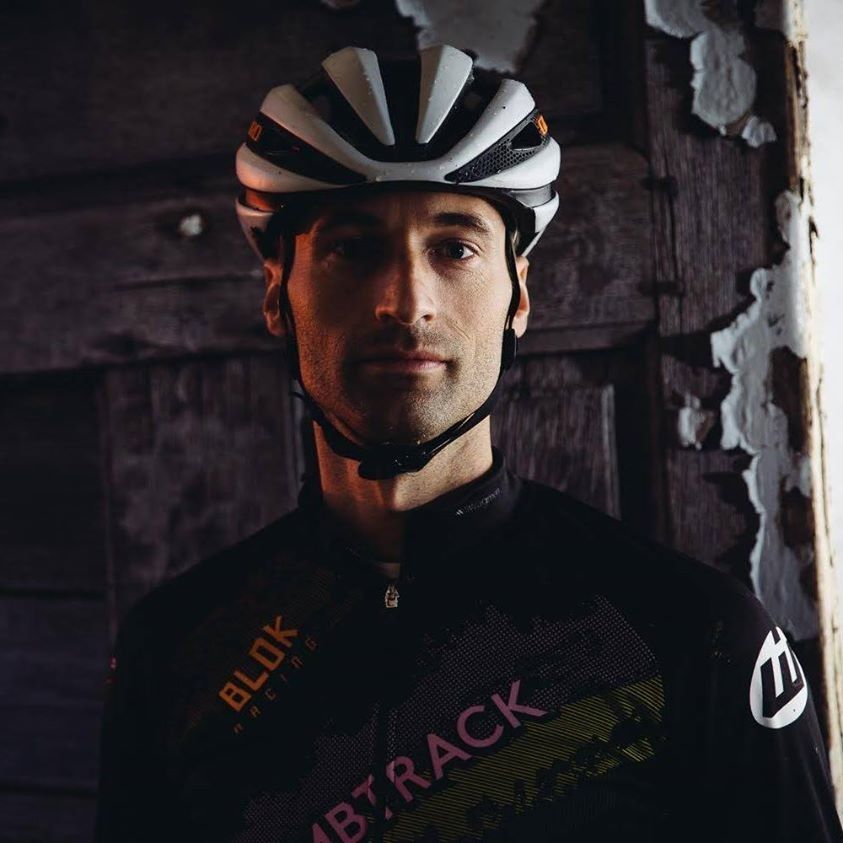 Photo of rider with helmet on