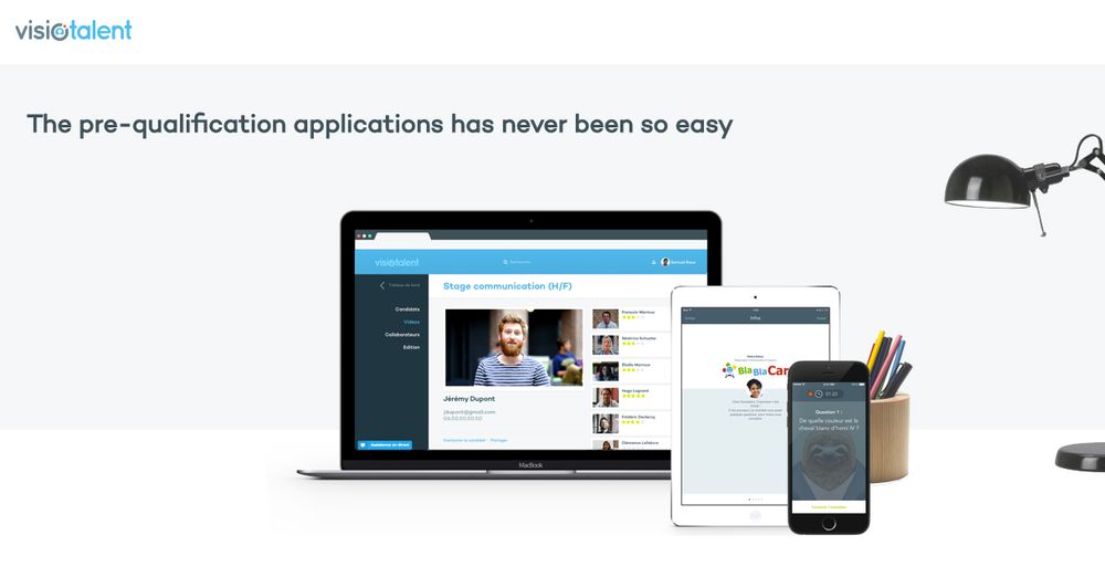 Visiotalent ad reading, "The pre-qualification applications has never been so easy."